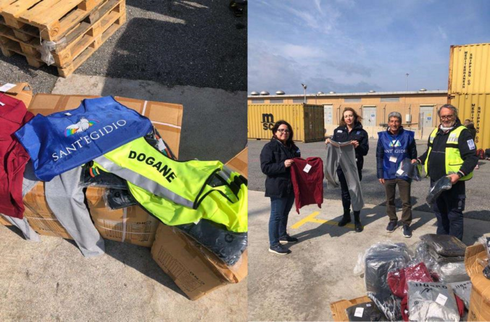 Sequestro di 28 mila capi da abbigliamento non conforme della Dogana di Civitavecchia