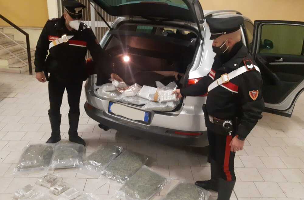 Oltre 20 kg di droga sequestrati: tre arresti dei Carabinieri di Anzio