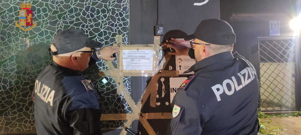 chiusura sigilli polizia ladispoli discoteca abusiva