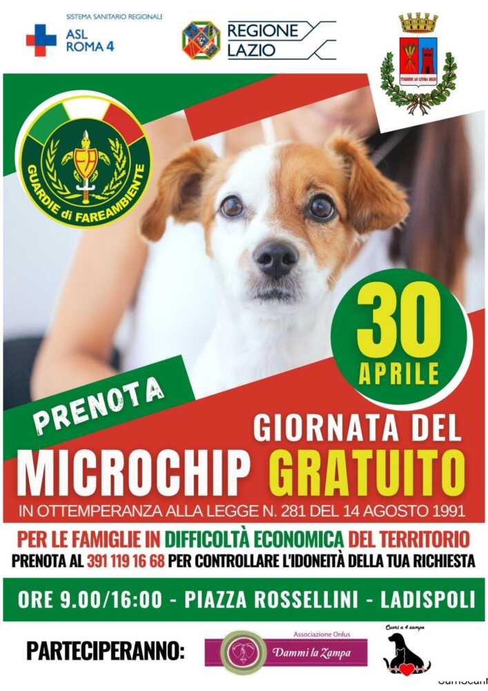 microchip gratuito fareambiente ladispoli microchip gratuito fareambiente ladispoli