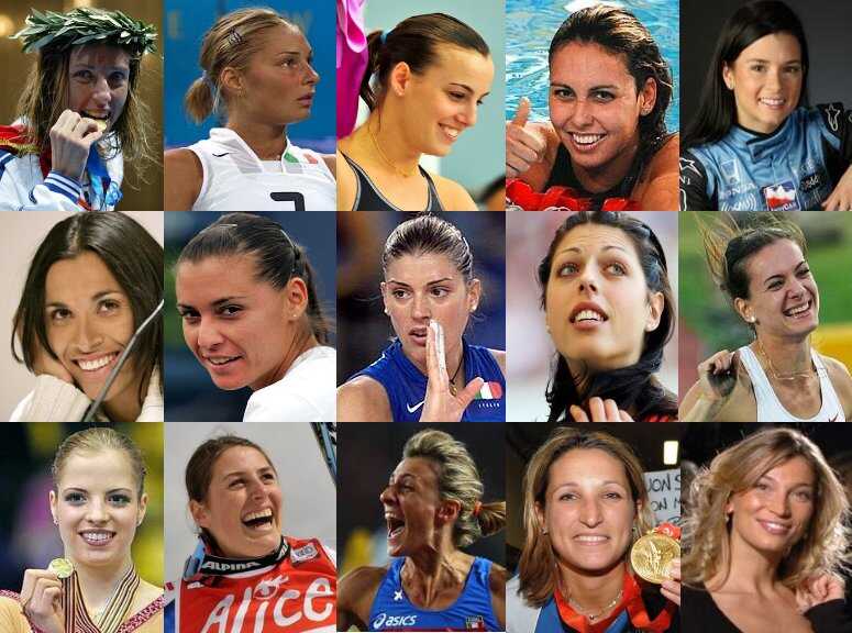 donne sportive collage