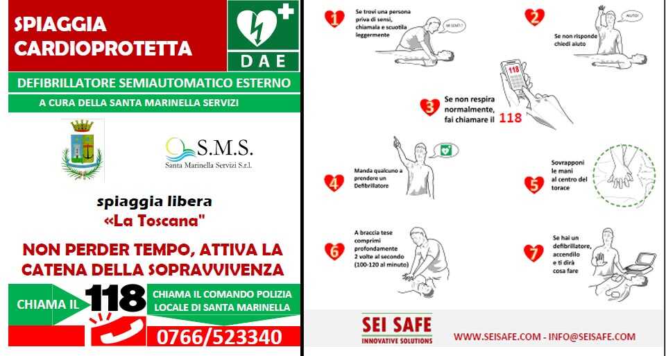 Spiagge libere “cardio protette” a Santa Marinella