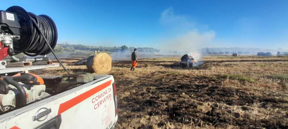 incendio due casette cerveteri