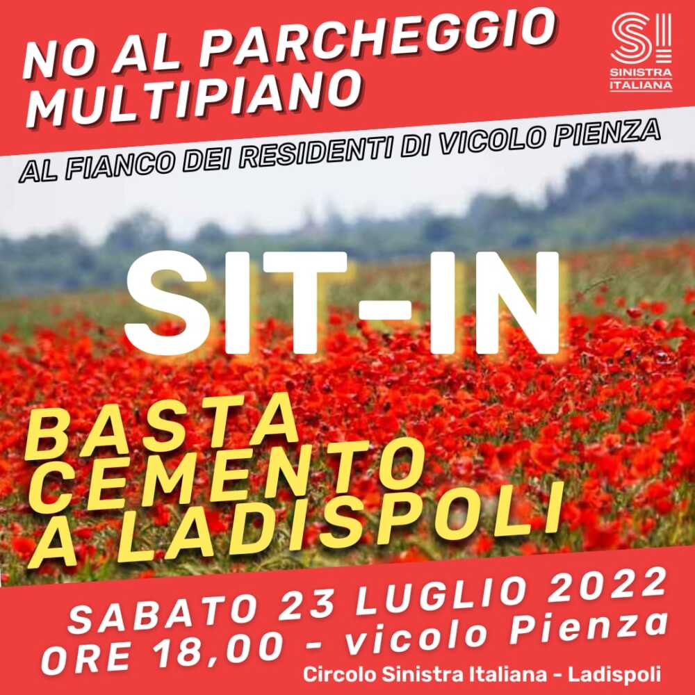 sinistra italiana sit-in via pienza