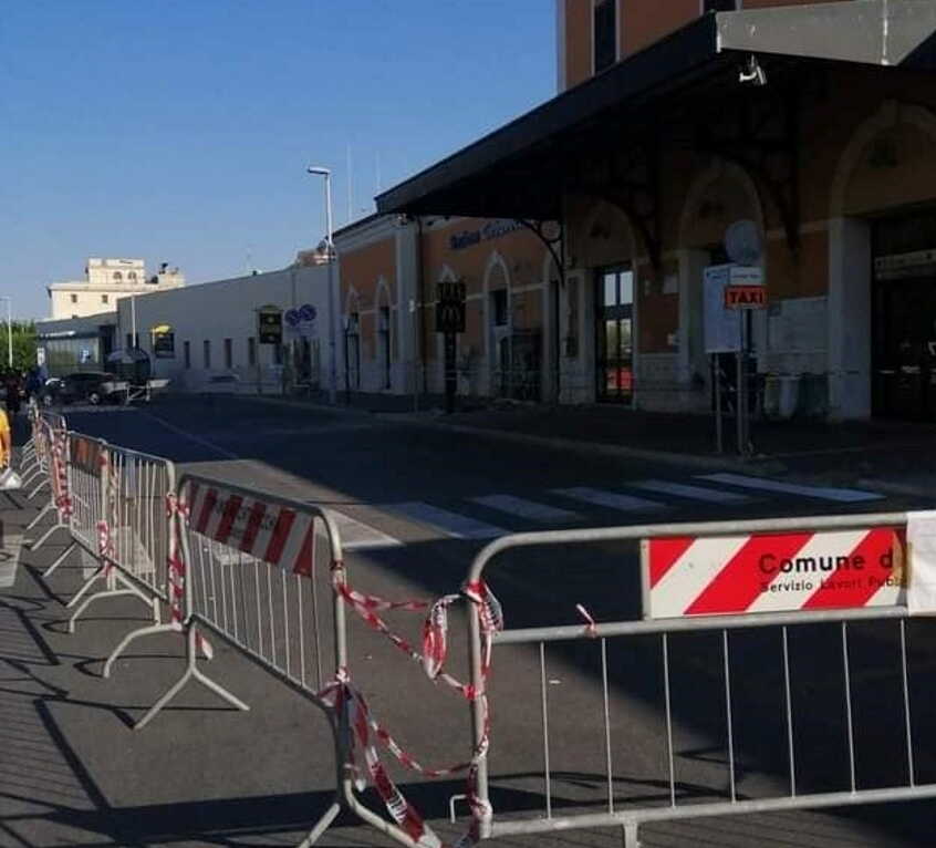 transenne stazione civitavecchia piazzale matteuzzi