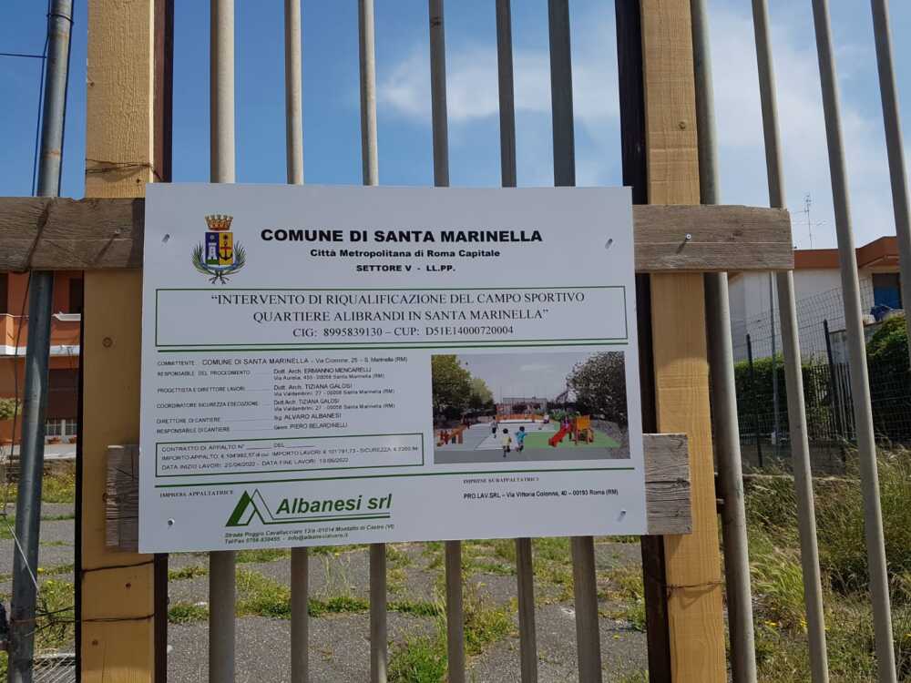 cartello campo alibrandi santa marinella cartello campo alibrandi santa marinella