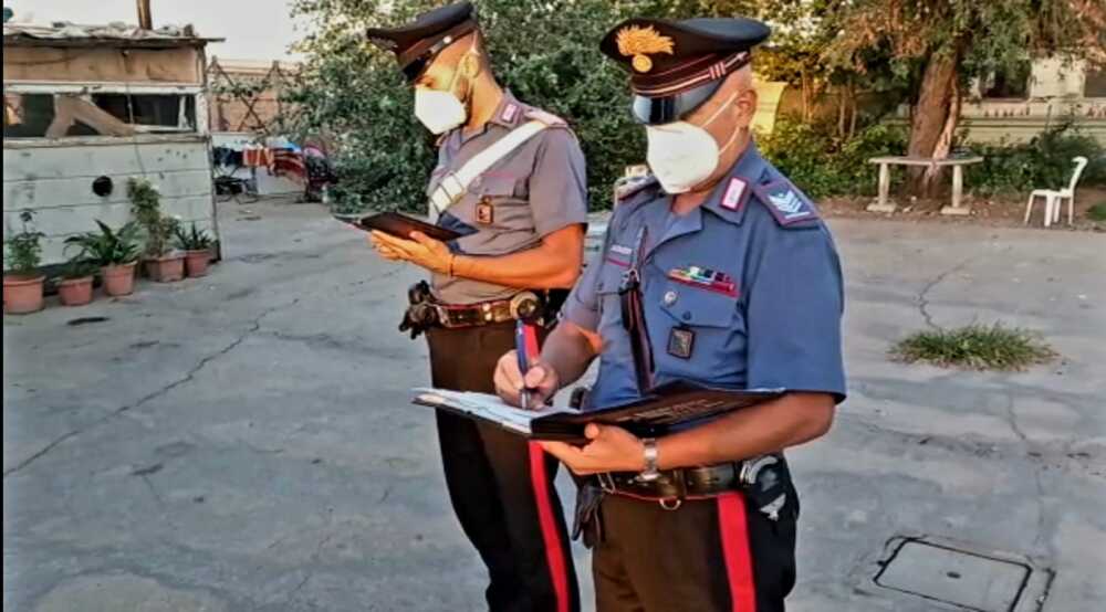 I Carabinieri censimento campo nomadi di via di Salone