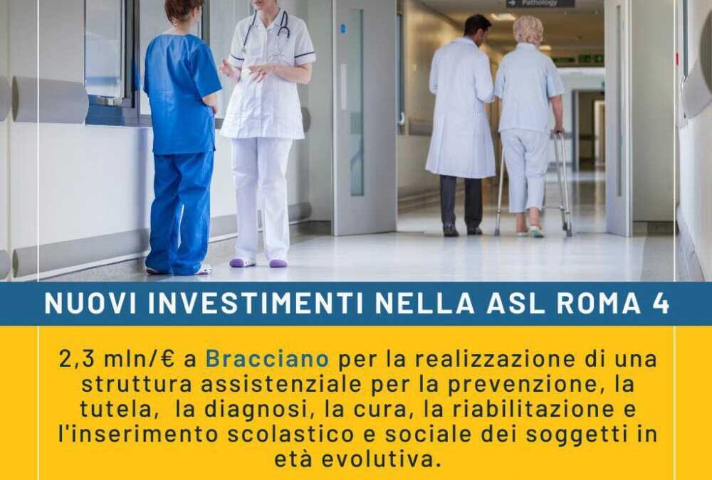 Minnucci: “Da D’Amato buone notizie per la Asl Roma 4, 2,3 milioni per Bracciano”