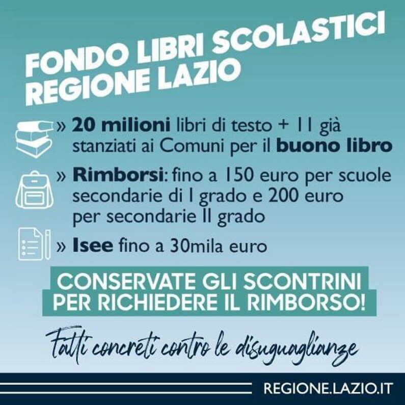 rimborso libri scolastici regione 1