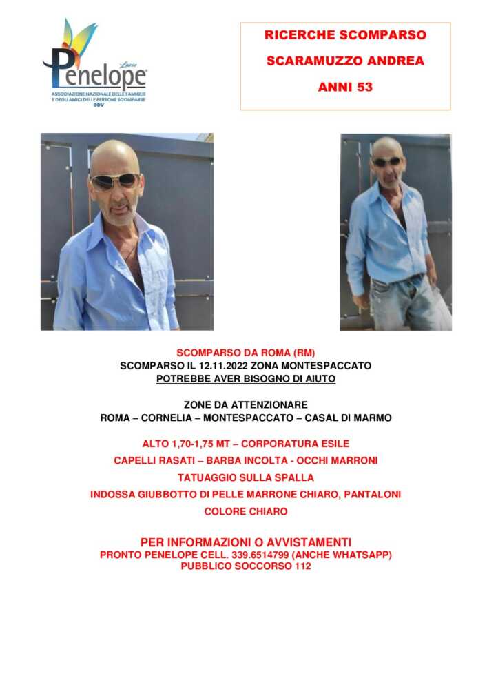 scomparso andrea scaramuzzo scomparso andrea scaramuzzo