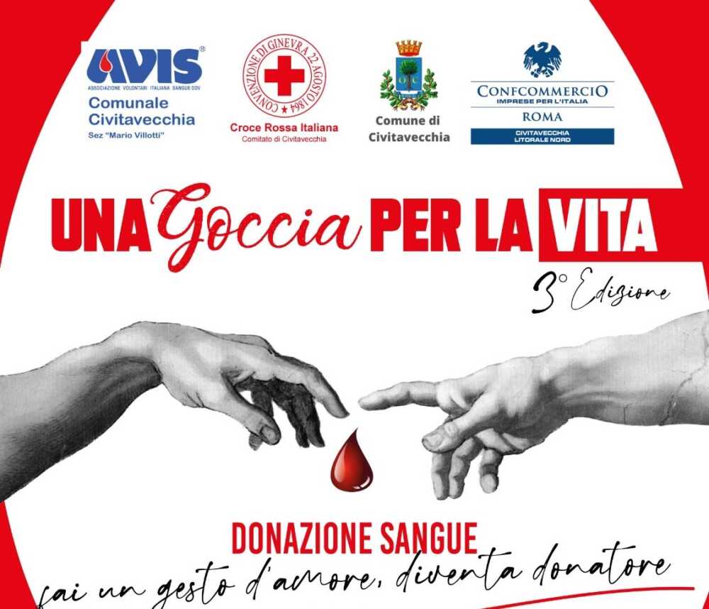 una goccia donazione sangue