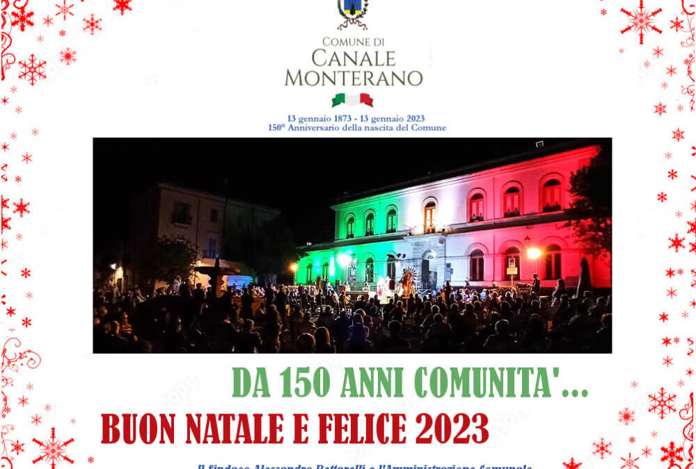 Il Comune di Canale augura a tutti buone feste