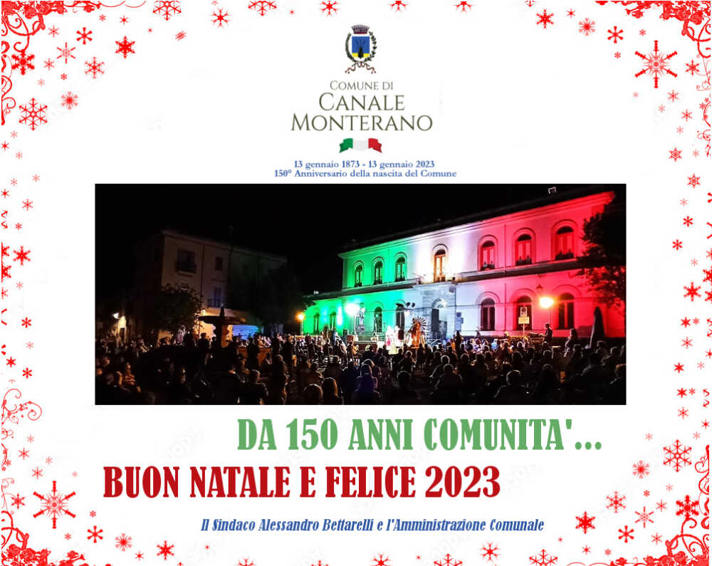 BUON NATALE 2023 buon natale canale monterano