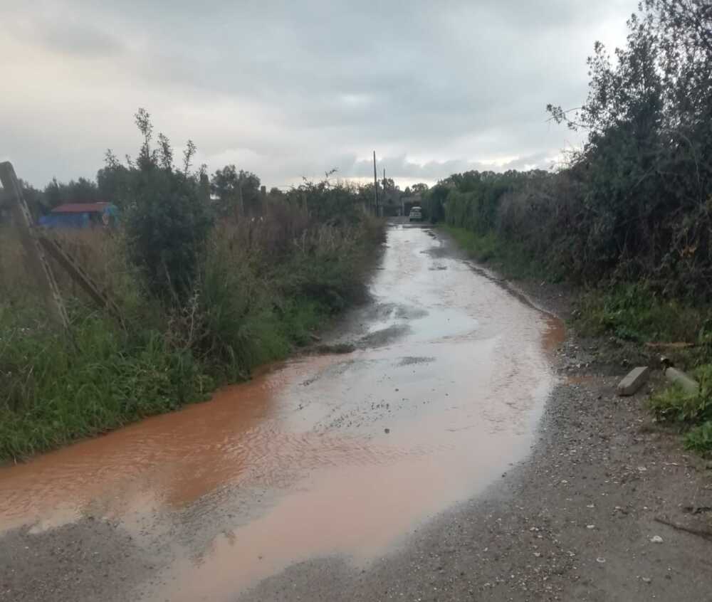 strada allagata olmetto