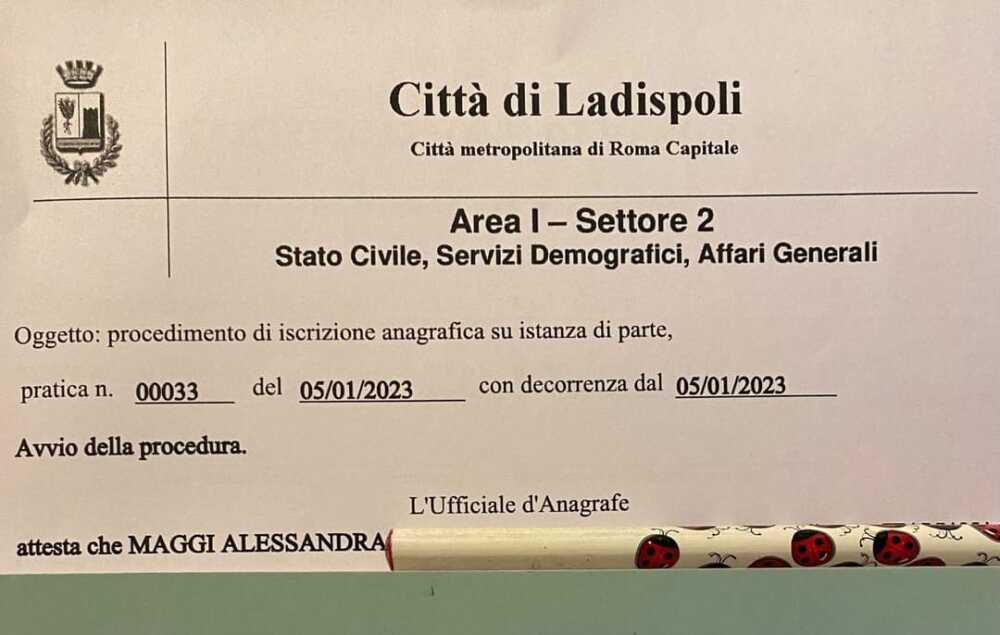 documento anagrafe ladispoli maggi