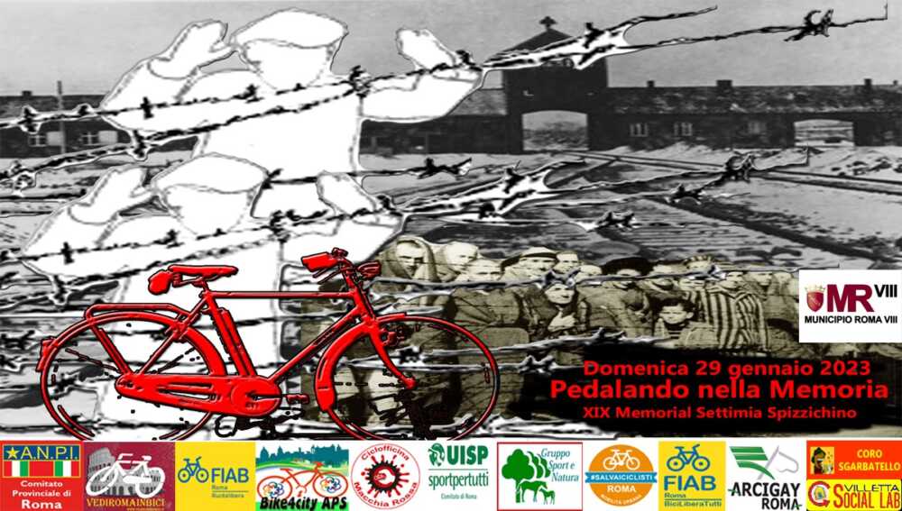 PEDALANDO NELLA MEMORIA ROMA 2023 - LOCANDINA