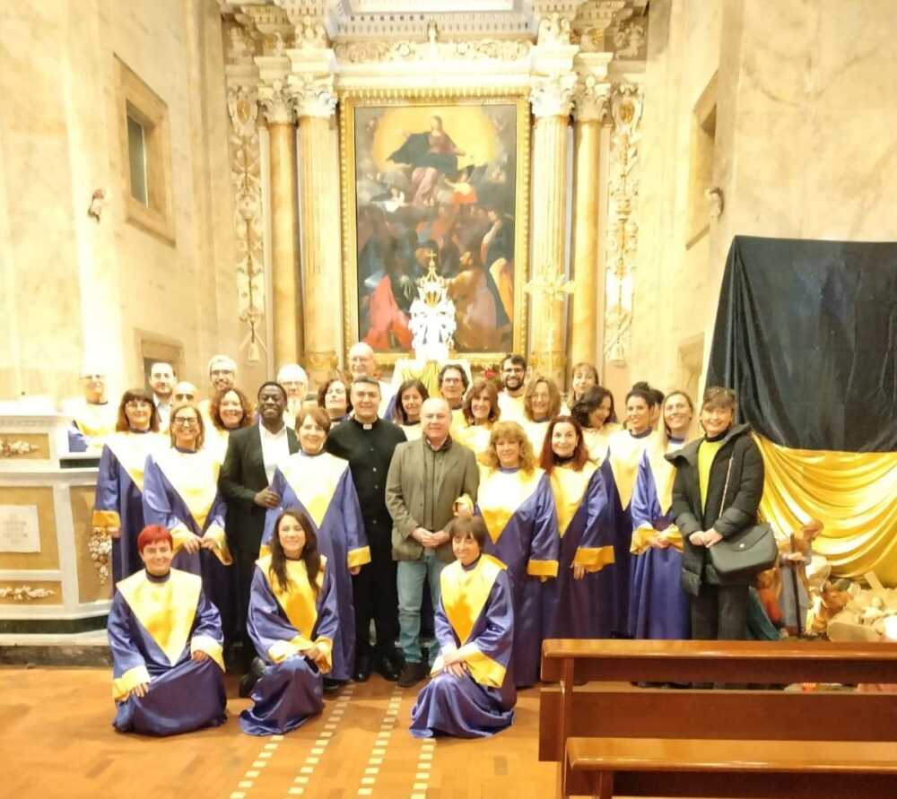coro1 gospel purple choir con sindaco allumiere
