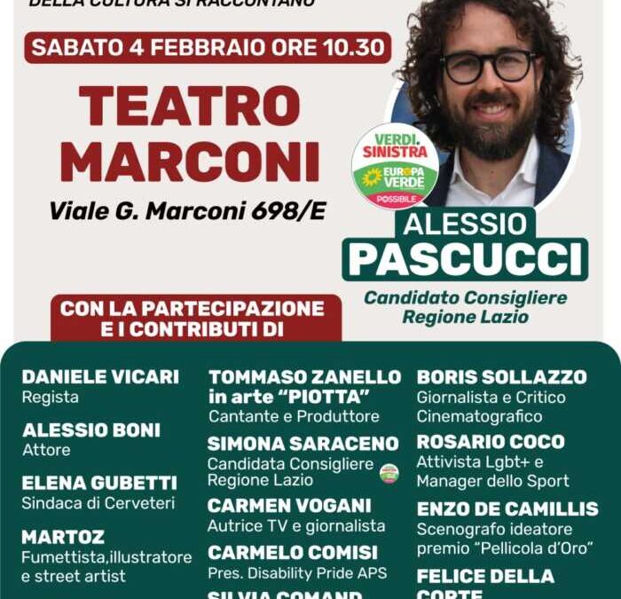 Cultura Bene Comune, sabato al Marconi Pascucci incontra il mondo dello spettacolo
