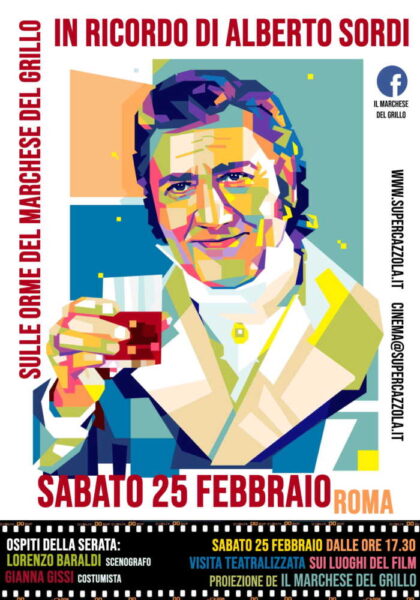 Locandina 25 Febbraio In Ricordo di Alberto Sordi marchese grillo