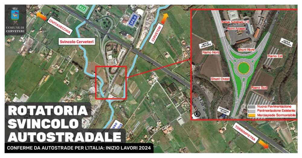 Rotatoria cerveteri svincolo