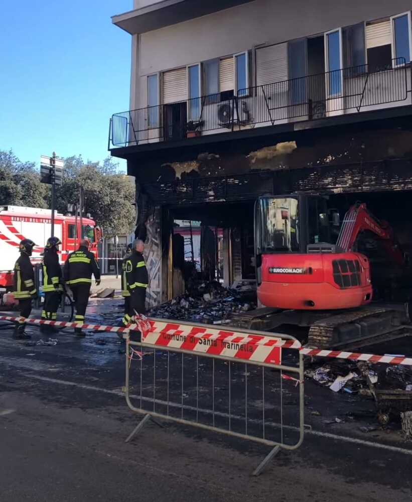 incendio negozio cinese santa marinella