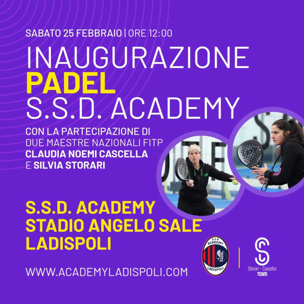 padel academy ladispoli locandina