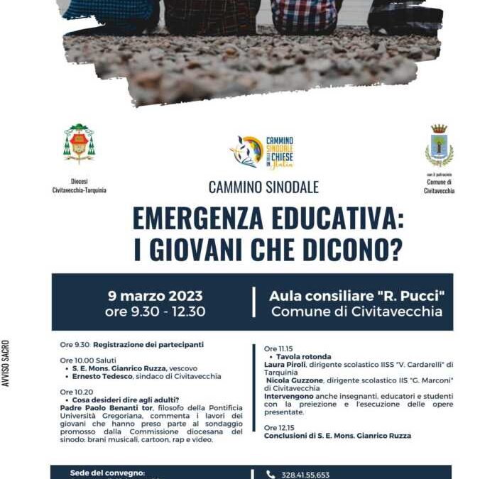 «Emergenza educativa: la parola ai giovani»: incontro con gli studenti di Civitavecchia promosso dalla Diocesi