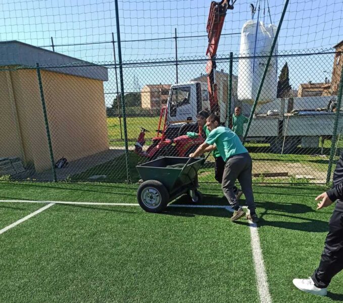 lavori campo calcetto futsal lottatori aurelia civitavecchia 2