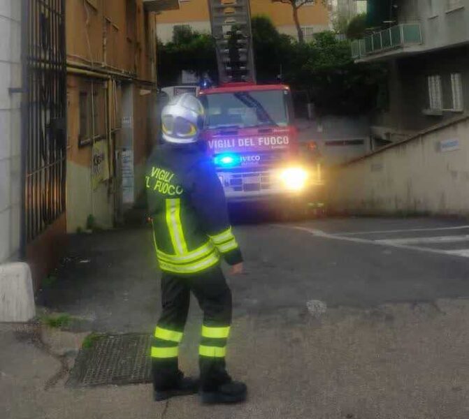 via michele di lando roma vigili del fuoco incendio