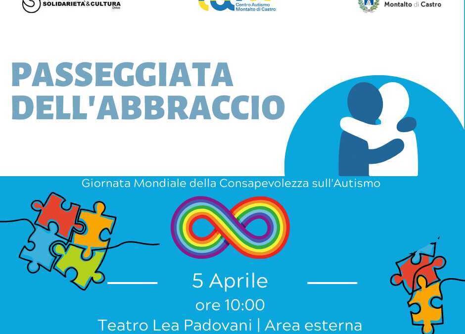 Giornata Mondiale della Consapevolezza sull’Autismo, a Montalto il 5 aprile la “Passeggiata dell’abbraccio”