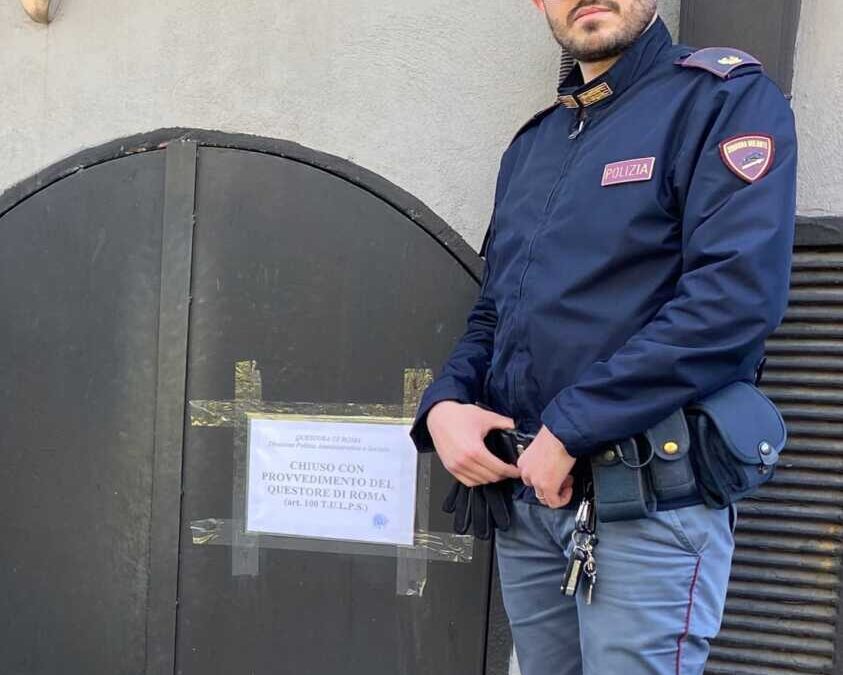 Risse e schiamazzi: chiuso locale per cinque giorni a Monte Testaccio