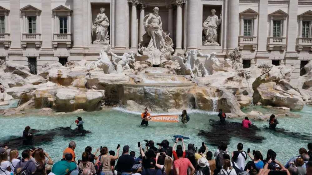 ambientalisti fontana trevi