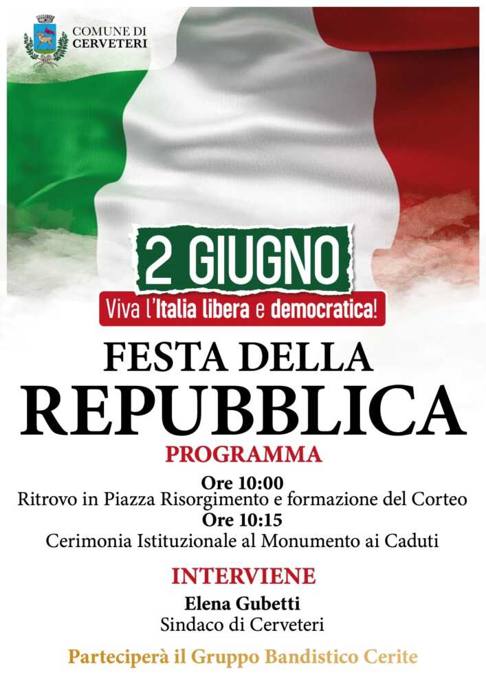 Festa della Repubblica Italiana 2023-Locandina cerimonia