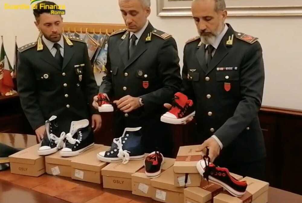 Oltre 7400 paia di scarpe confiscate dalla Gdf devolute alla Caritas di Roma