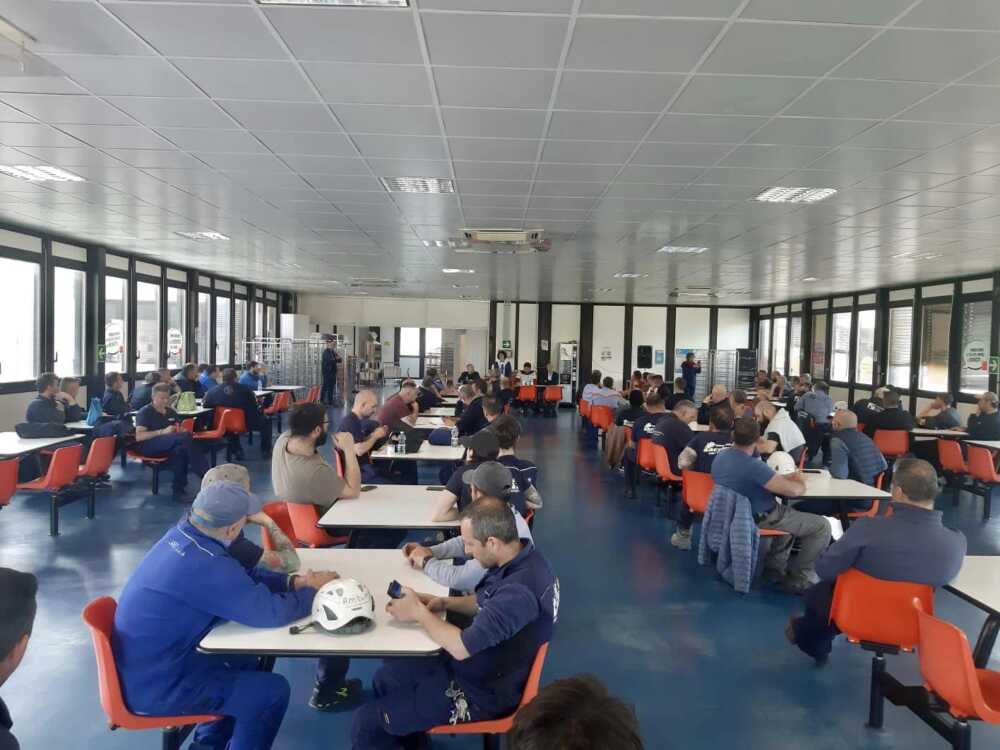 'assemblea sindacale congiunta Fiom e Filctem organizzata dalle segreterie territoriali, con la presenza della Camera del Lavoro Territoriale di Cgil Civitavecchia Roma Nord Viterbo
