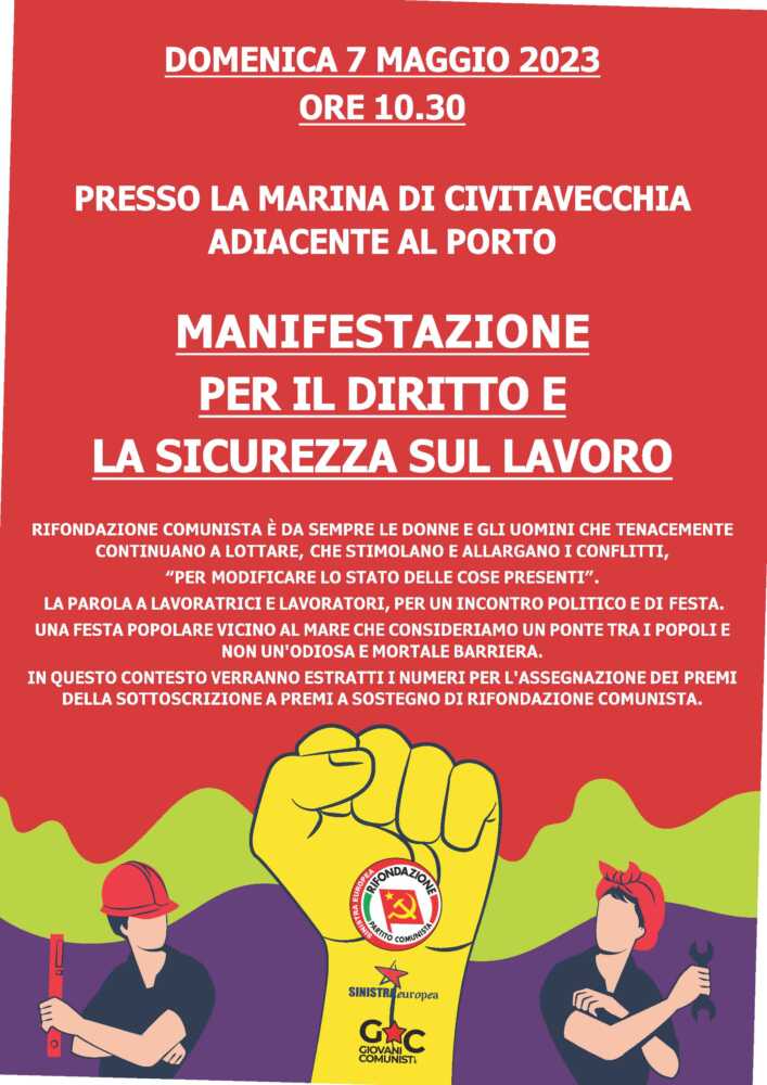 primo maggio prc rifondazione marina civitavecchia