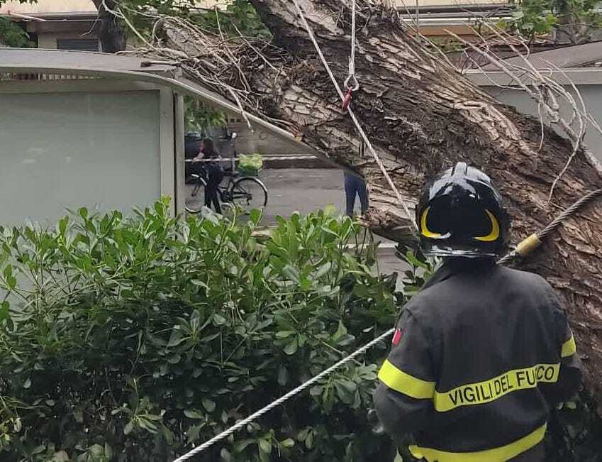 maltempo roma vigili del fuoco