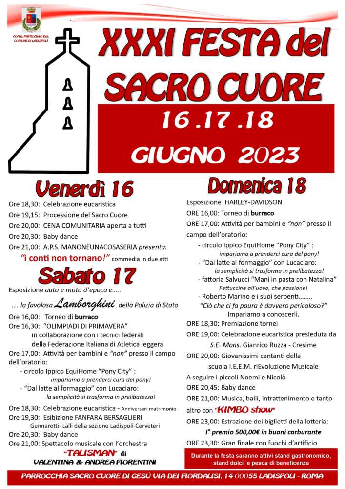 DEFINITIVO PROGRAMMA DEFINITIVO sacro cuore ladispoli