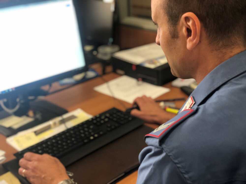 Gli accertamenti dei Carabinieri informatica on line