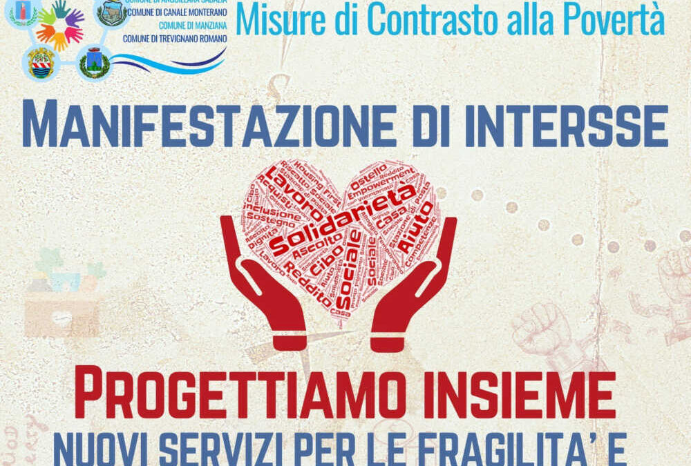 Rete territoriale contrasto fragilità ed emergenze sociali: a Bracciano on line avviso pubblico per manifestazione d’interesse