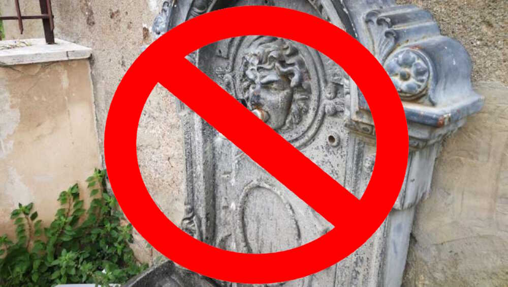 fontanella-terme-traiano acqua non potabile