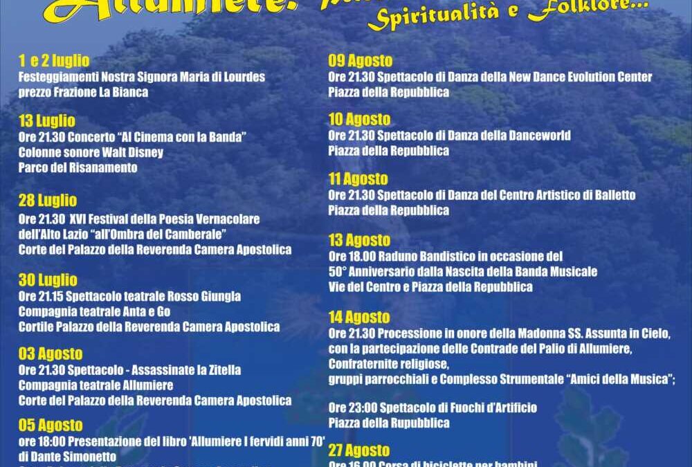 “Allumiere: Percorsi tra Storia, Spiritualità e Folklore” unisce tradizione e religione