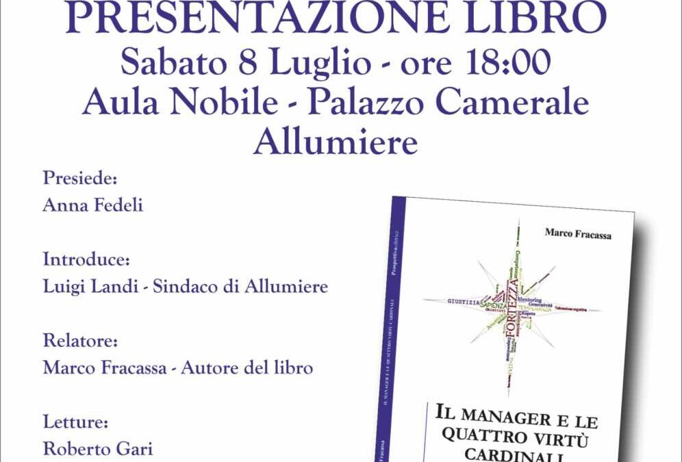 Ad Allumiere domani si presenta il libro di Marco Fracassa
