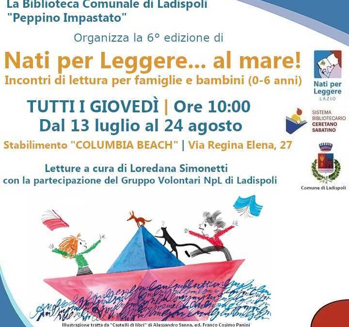 “Nati per leggere” a Ladispoli torna la versione balneare ogni giovedì al Columbia Beach
