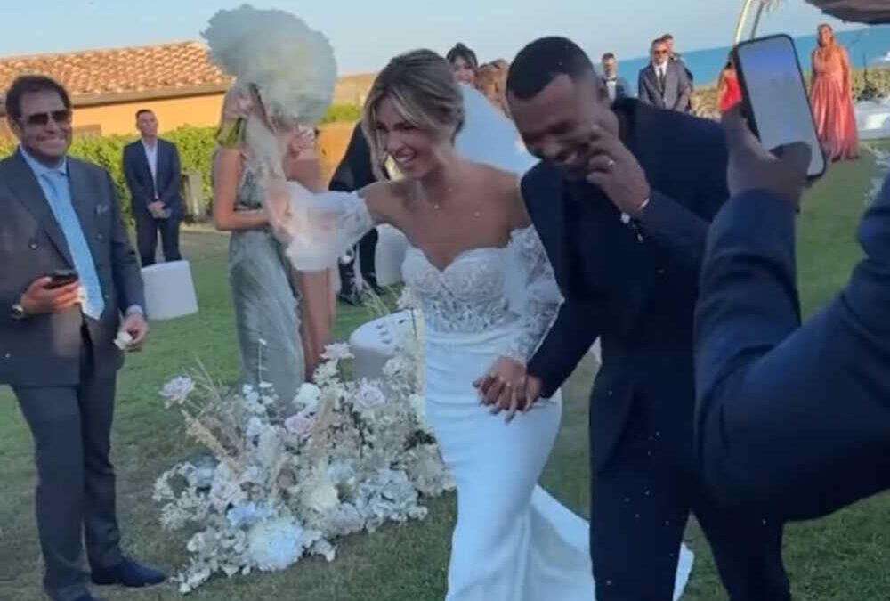L’ex Roma Ashley Cole si sposa a La Posta Vecchia a Ladispoli