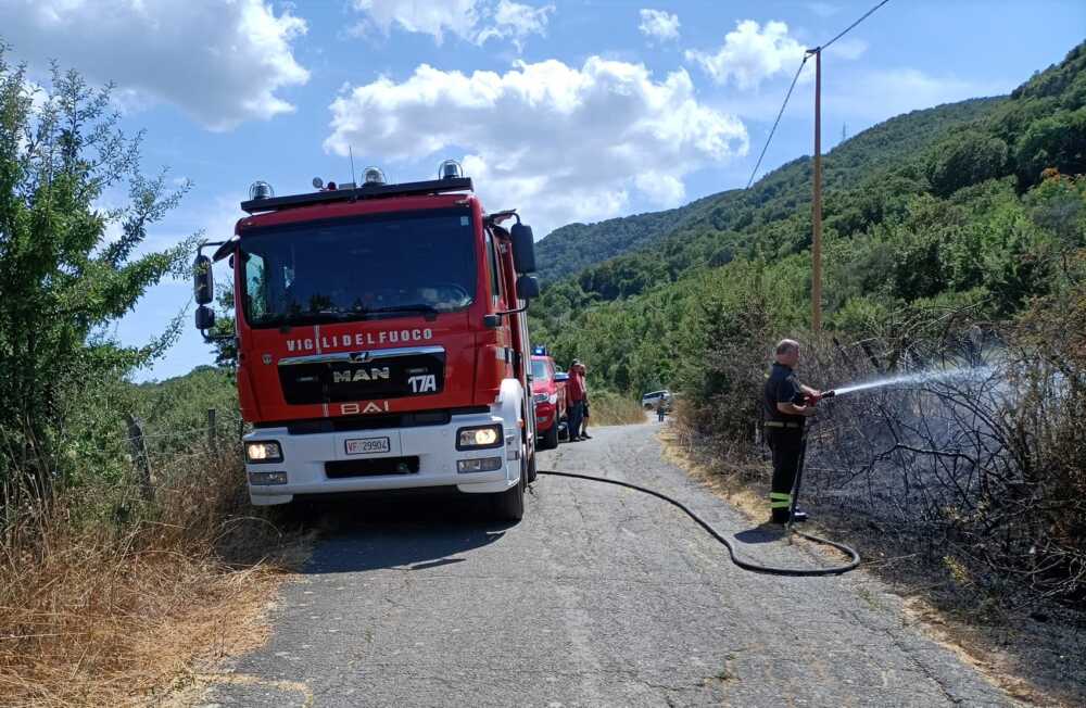 incendio boschivo vvf vigili fuoco pompieri