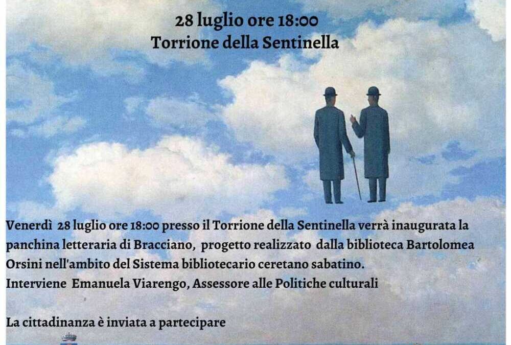 Domani s’inaugura la panchina letteraria a Bracciano