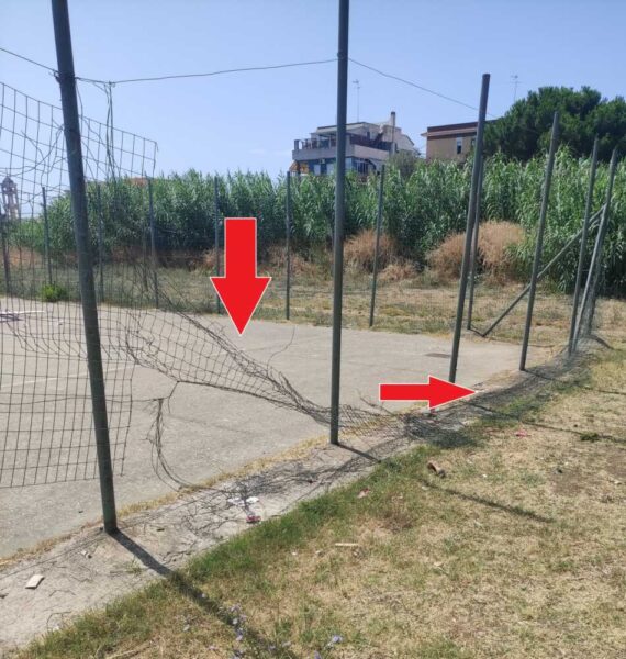 recinzione basket campetti via firenze ladispoli