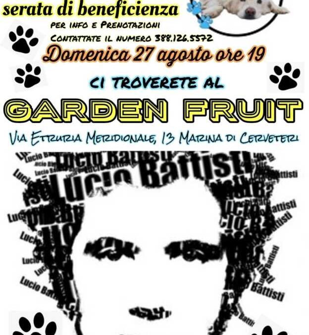 Un concerto benefico per i cagnolini in canile, omaggio a Battisti e solidarietà al “Garden Fruit” di Cerenova