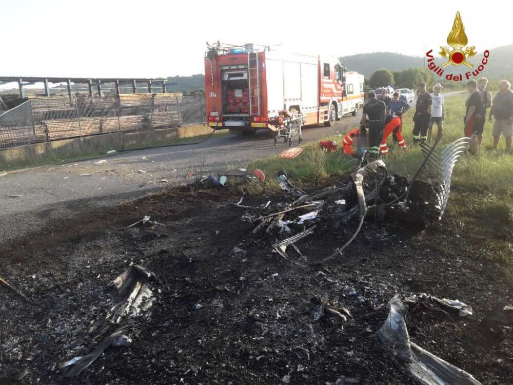 aereo ultraleggero precipitato campagnano vvf vigili fuoco pompieri